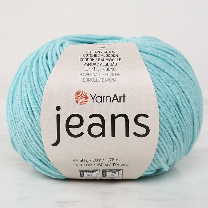YarnArt Jeans Knitting Yarn, Turquois – 81