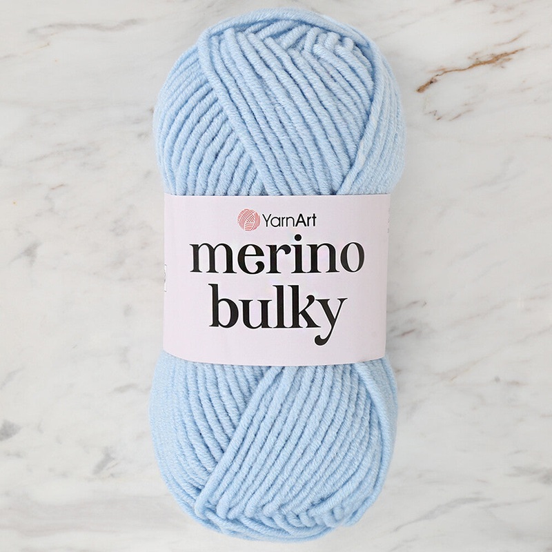 YarnArt Merino Bulky Yarn, Light Blue – 215