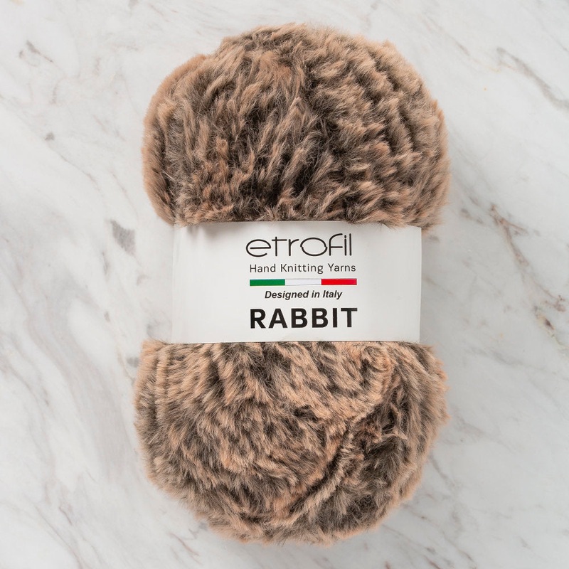 Etrofil Rabbit Fur Yarn, Grey/Brown – 70714