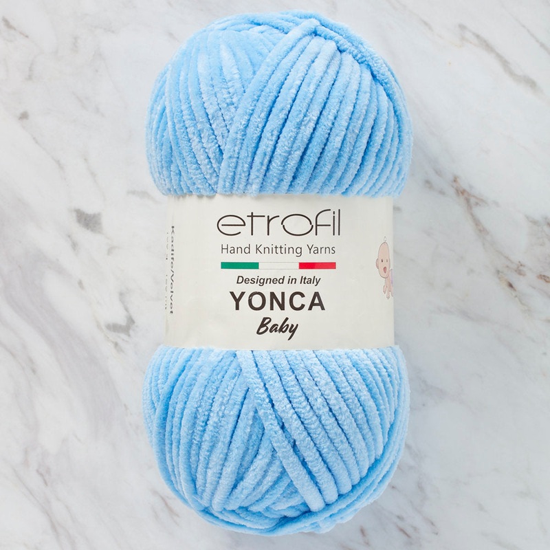 Etrofil Yonca Chenille Yarn, Bead Blue – 70518