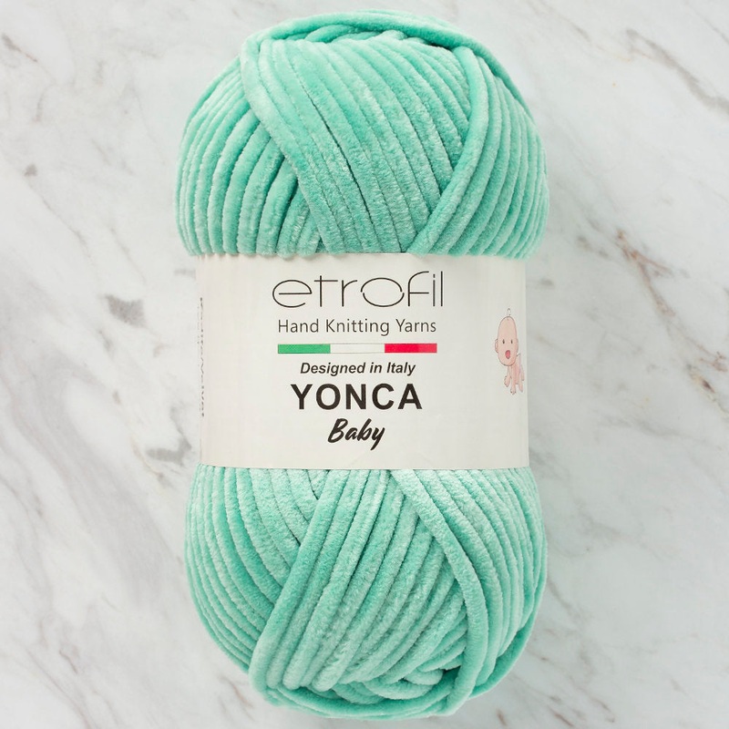 Etrofil Yonca Chenille Yarn, Light Green – 70411