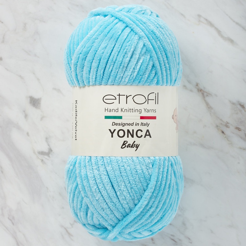 Etrofil Yonca Chenille Yarn, Light Turquoise – 70519