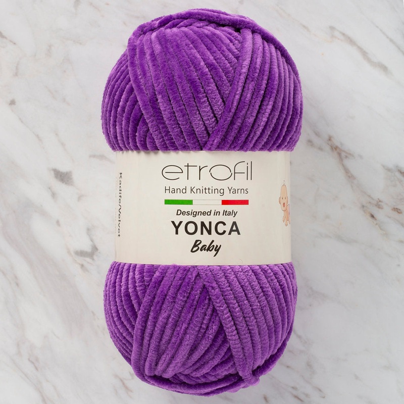 Etrofil Yonca Chenille Yarn, Purple – 70608