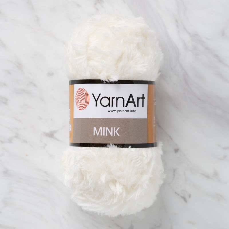YarnArt Mink 50gr Fluffy Yarn, Cream – 330