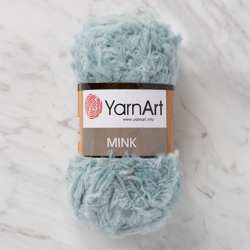 YarnArt Mink 50gr Fluffy Yarn, Light Green – 348