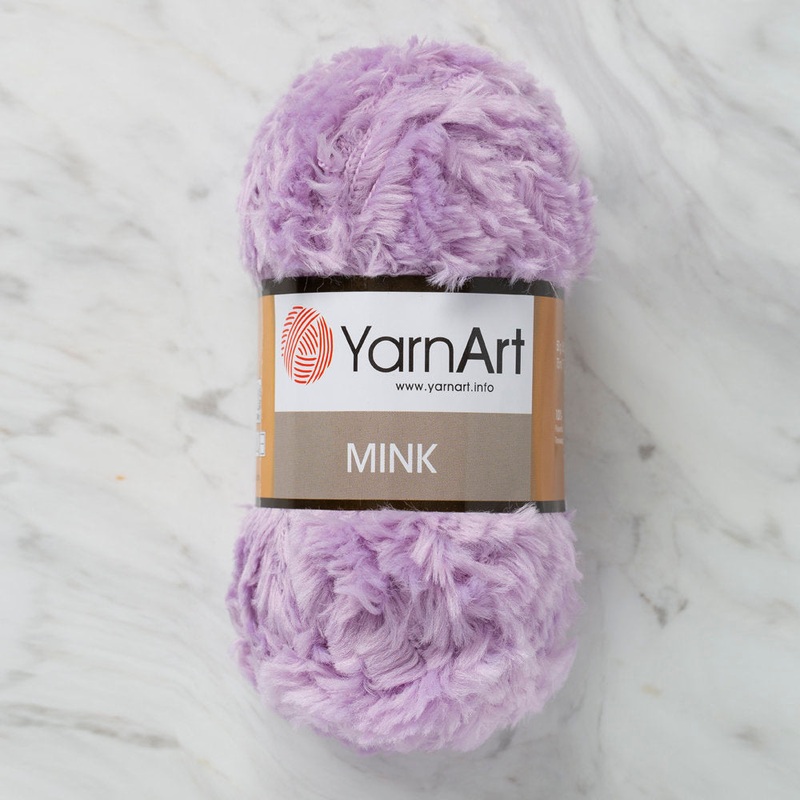 YarnArt Mink 50gr Fluffy Yarn, Lilac Purple – 350