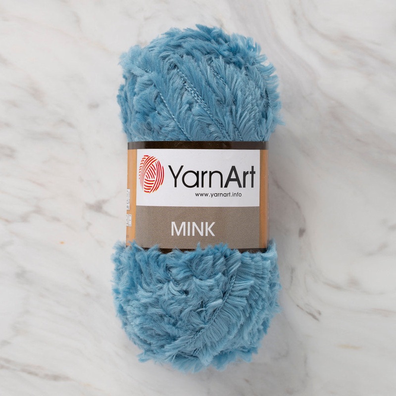 YarnArt Mink 50gr Fluffy Yarn, Turquoise – 349