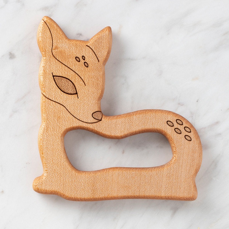 Hobi Baby Gazelle Shaped Organic Wooden Teething Ring – DK006
