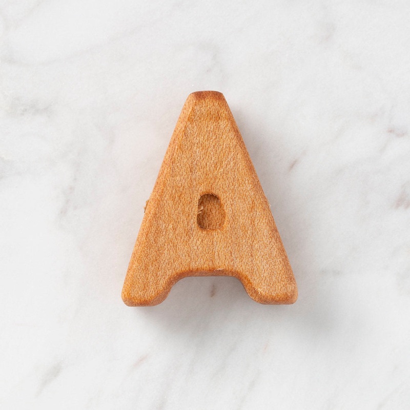 Hobi Baby Letter Shaped Organic Wooden Bead – A
