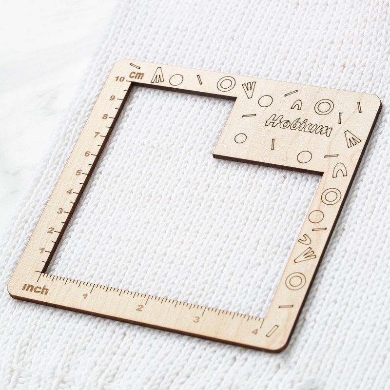 Hobium 10×10 cm Wooden Knitting Gauge Frame