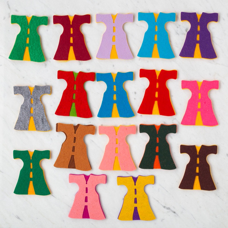 Loren 10 Packs Die Cut Felt Set –  Kaftan/Caftan  Dress