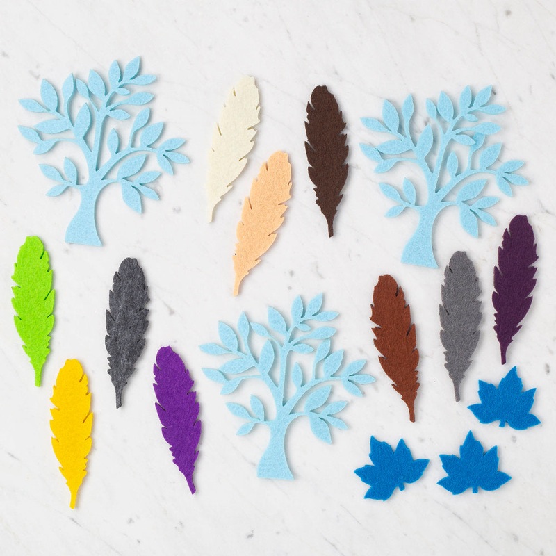Loren 3 Packs Die Cut Felt Set – Leaves