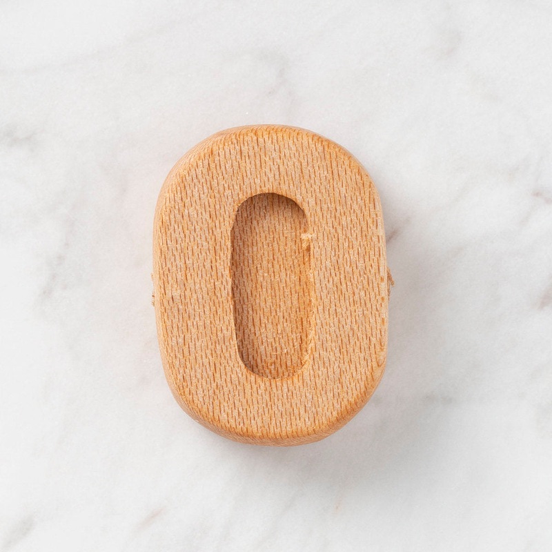 Loren Crafts Letter Shaped Organic Wooden Bead – O