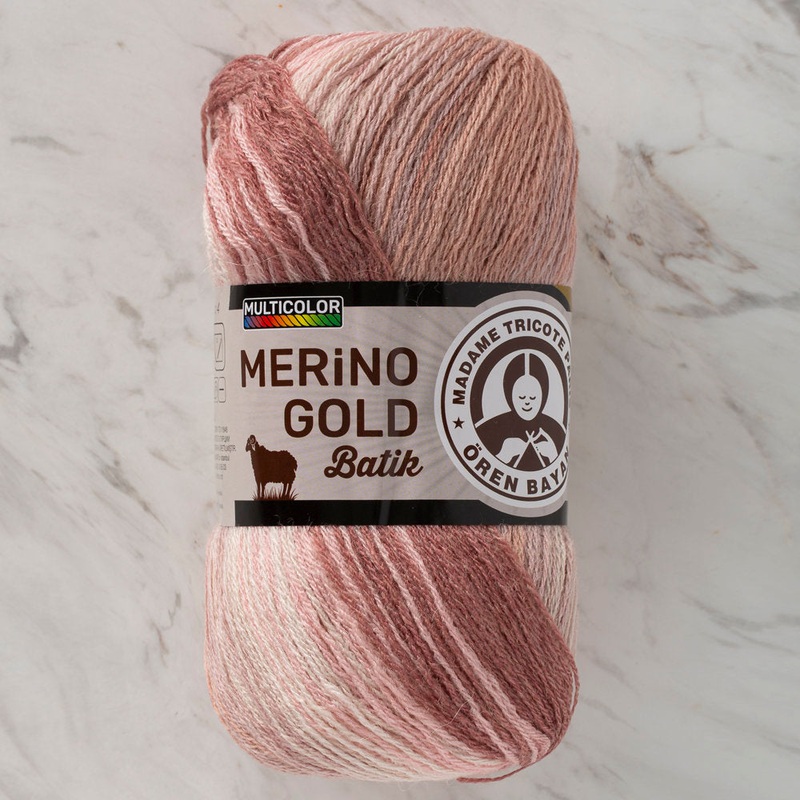 Madame Tricote Paris Merino Gold Batik Knitting Yarn, Variegated – 833