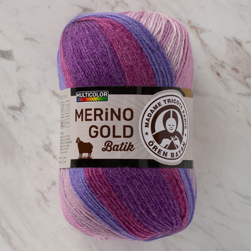 Madame Tricote Paris Merino Gold Batik Knitting Yarn, Variegated – 840