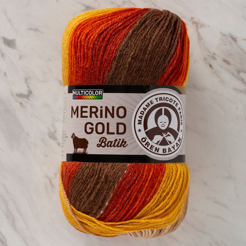 Madame Tricote Paris Merino Gold Batik Knitting Yarn, Variegated – 841