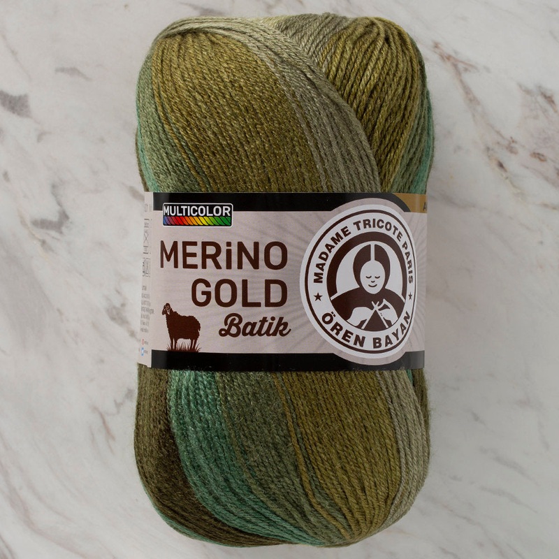 Madame Tricote Paris Merino Gold Batik Knitting Yarn, Variegated – 842