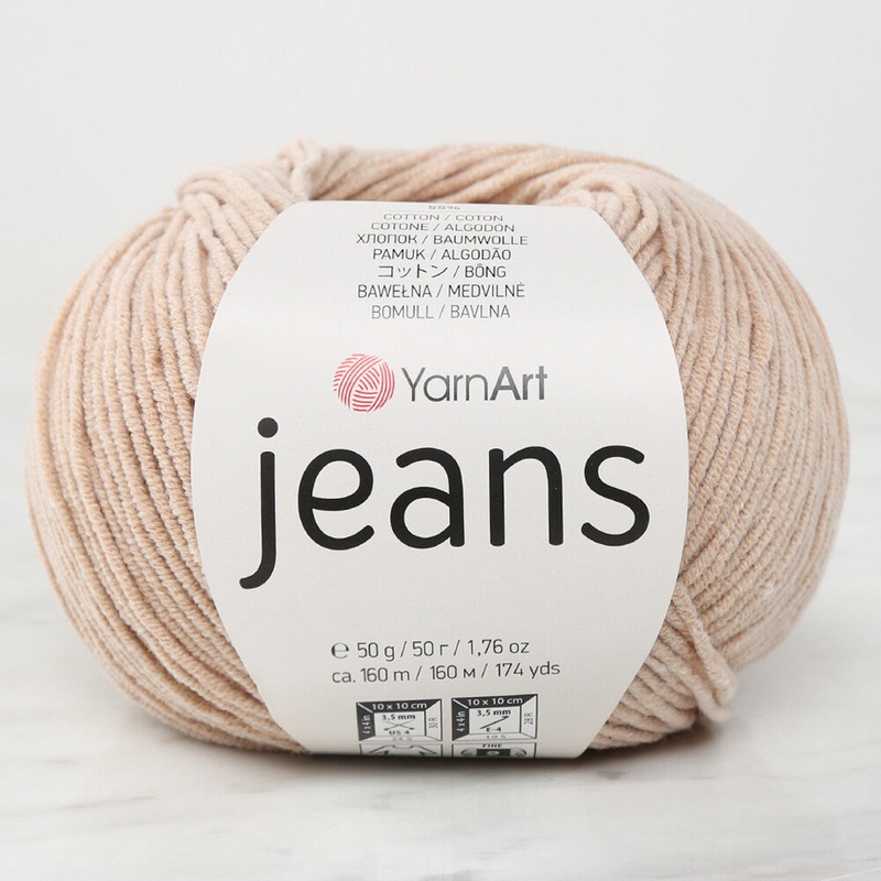 YarnArt Jeans Knitting Yarn, Beige – 87