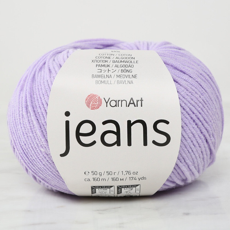 YarnArt Jeans Knitting Yarn, Lilac – 89