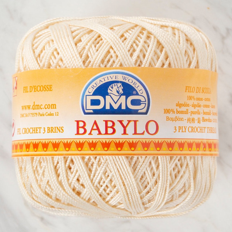 DMC Babylo 50g Cotton Crochet Thread No:10, Ecru – Ecru