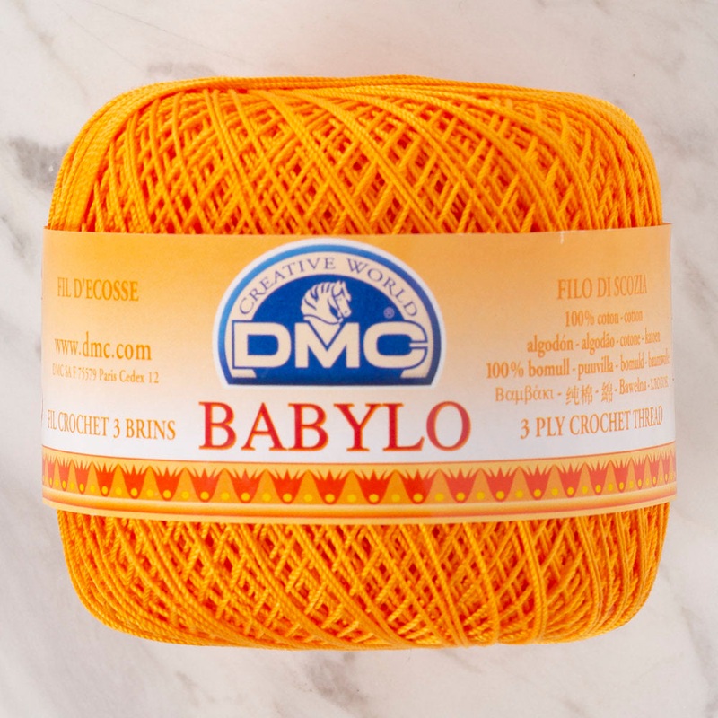DMC Babylo 50g Cotton Crochet Thread No:10, Orange – 741