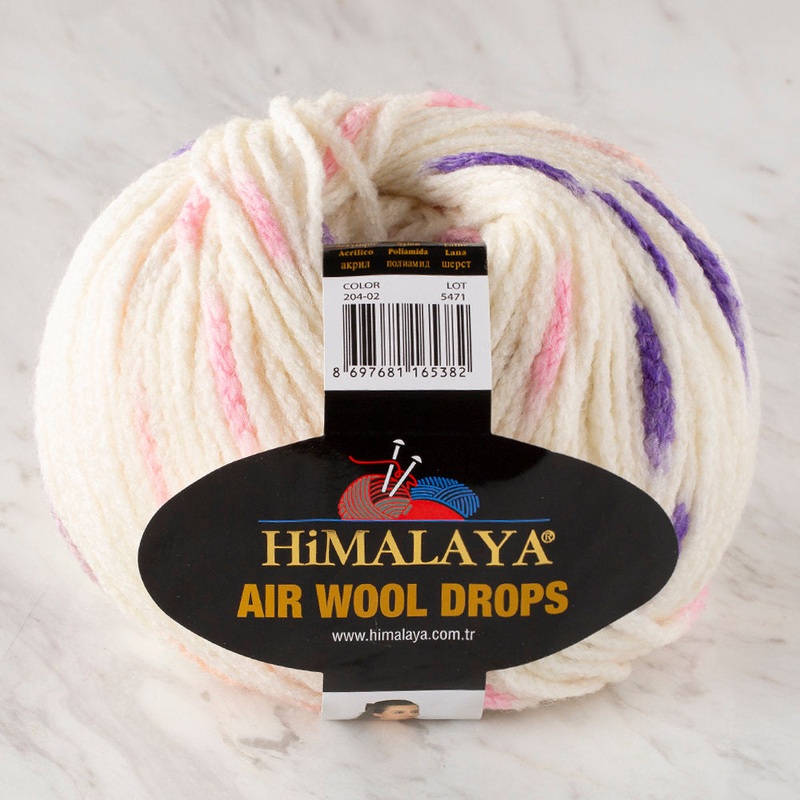 Himalaya Air Wool Drops Speckled Yarn, Cream – 20402