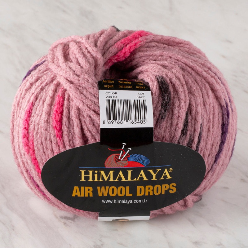 Himalaya Air Wool Drops Speckled Yarn, Dusty Rose – 20404