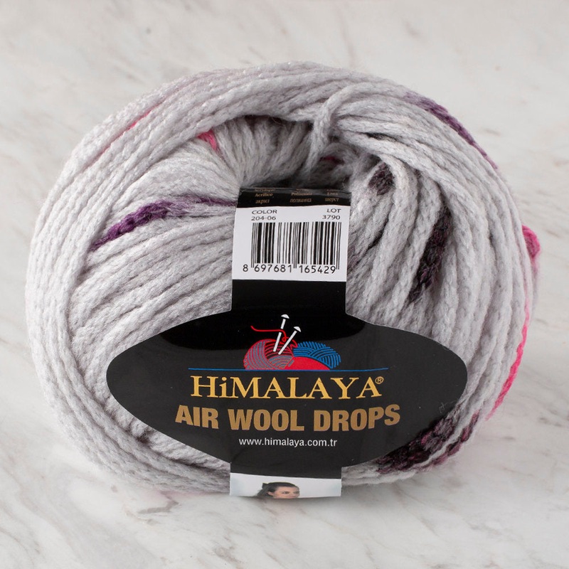 Himalaya Air Wool Drops Speckled Yarn, Grey – 20406