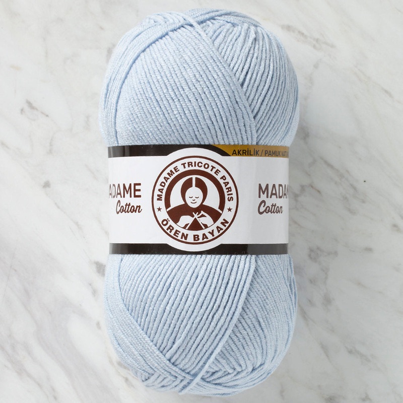 Madame Tricote Paris Madame Cotton Yarn, Baby Blue – 031