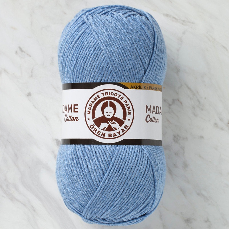 Madame Tricote Paris Madame Cotton Yarn, Blue – 013