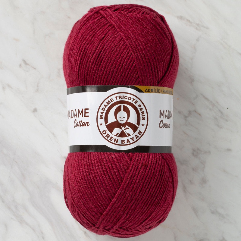 Madame Tricote Paris Madame Cotton Yarn, Claret – 010