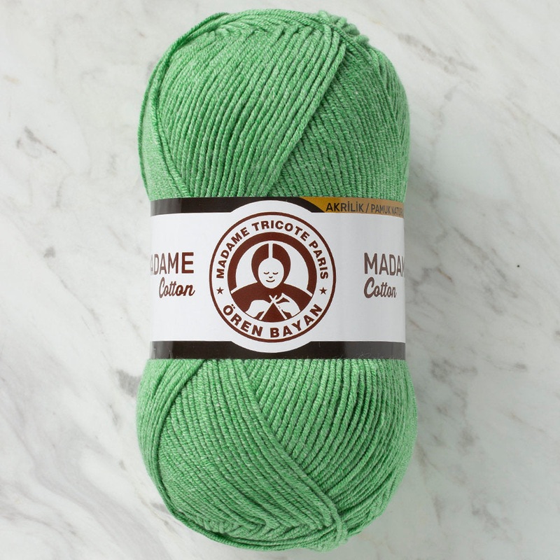 Madame Tricote Paris Madame Cotton Yarn, Green – 018