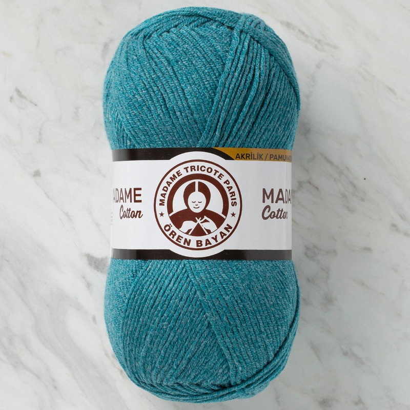 Madame Tricote Paris Madame Cotton Yarn, Petrol Green – 015