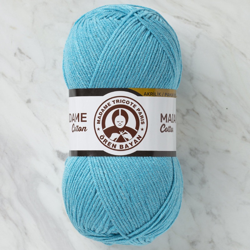 Madame Tricote Paris Madame Cotton Yarn, Turquoise – 016
