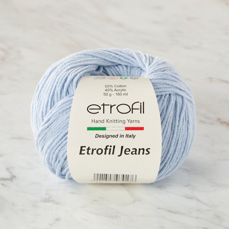 Etrofil Jeans Knitting Yarn, Baby Blue – 018