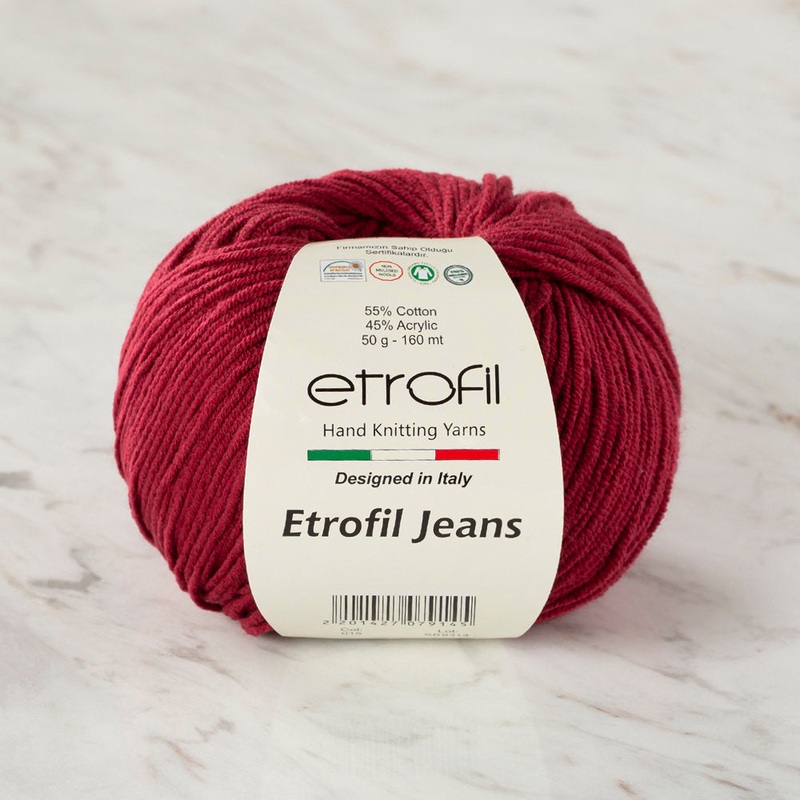 Etrofil Jeans Knitting Yarn, Claret – 015