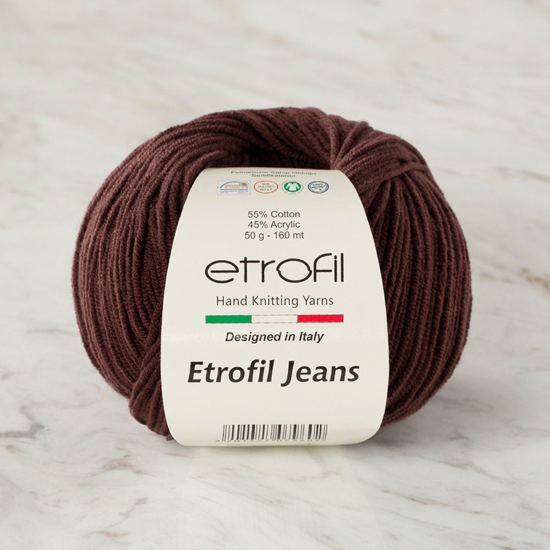 Etrofil Jeans Knitting Yarn, Dark Brown – 062