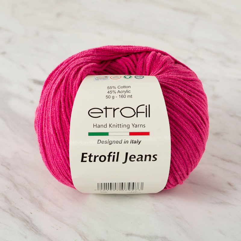 Etrofil Jeans Knitting Yarn, Dark Pink – 049