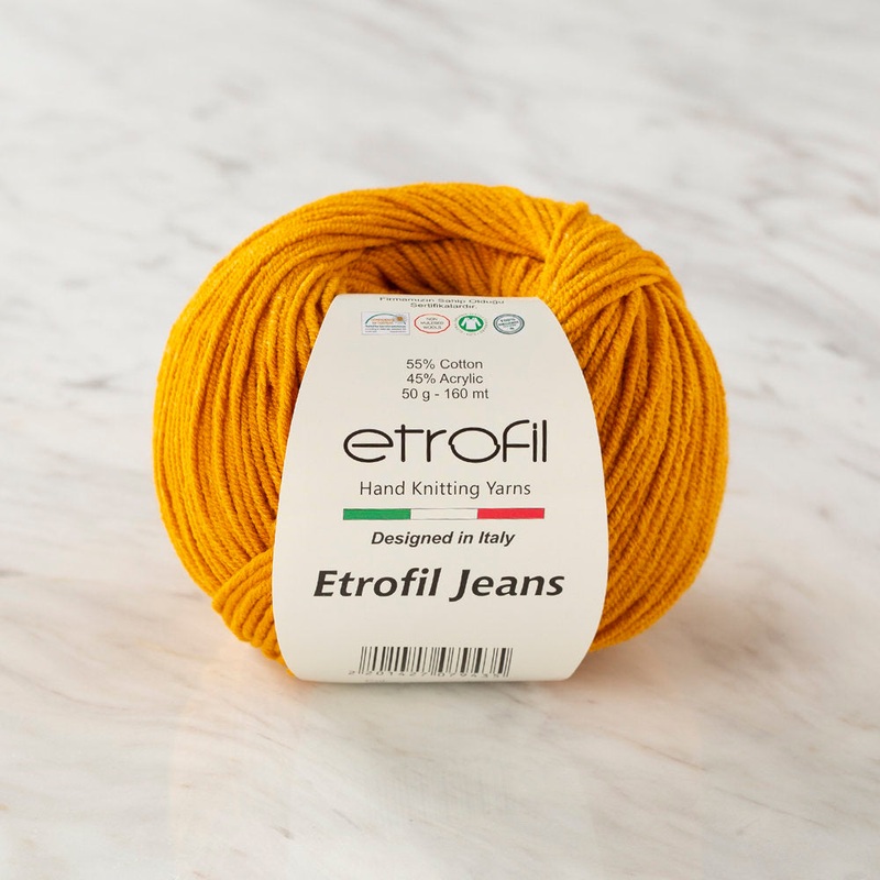 Etrofil Jeans Knitting Yarn, Dark Yellow – 45