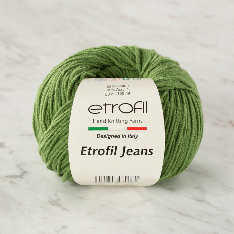 Etrofil Jeans Knitting Yarn, Green – 040