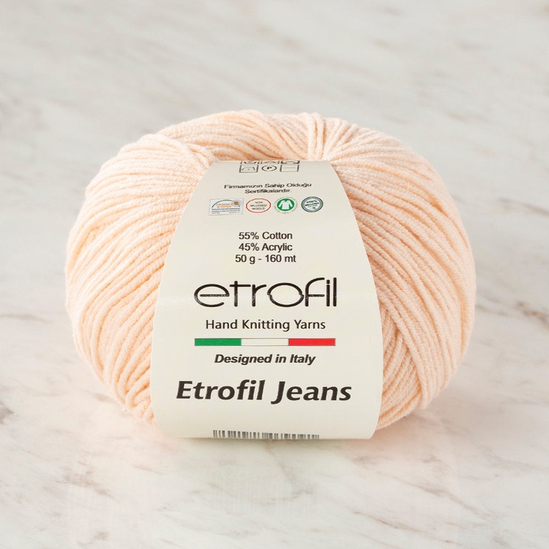 Etrofil Jeans Knitting Yarn, Light Salmon – 008