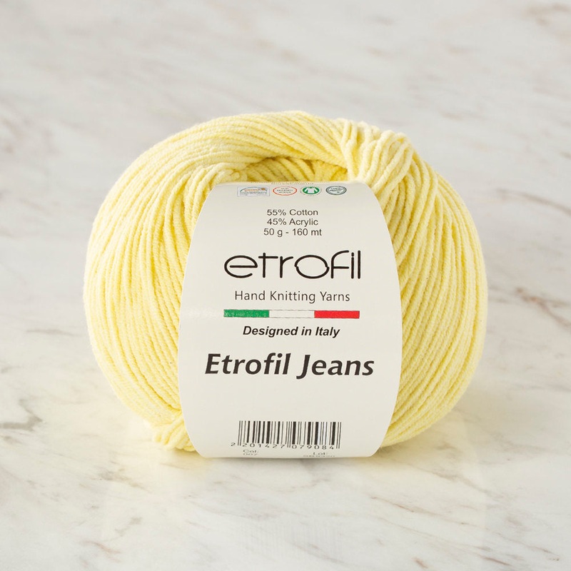 Etrofil Jeans Knitting Yarn, Light Yellow – 007
