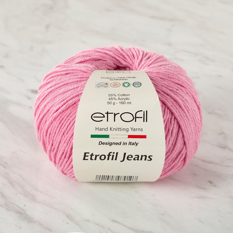 Etrofil Jeans Knitting Yarn, Pink – 009