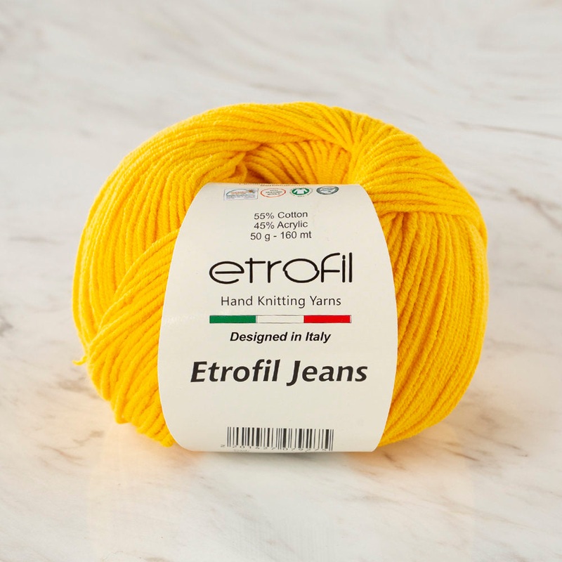 Etrofil Jeans Knitting Yarn, Yellow – 029