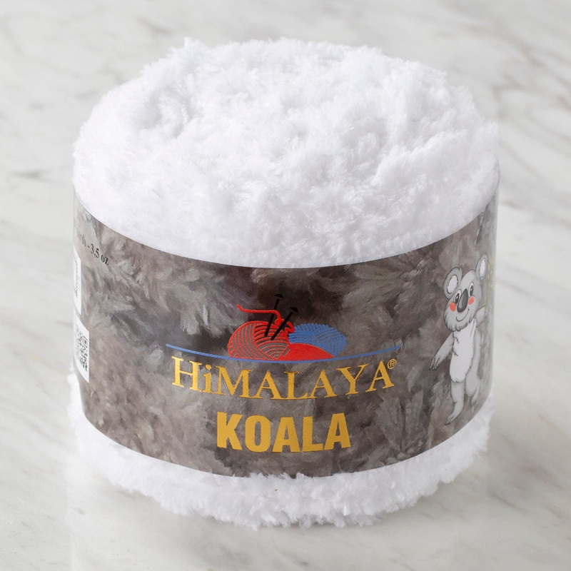 Himalaya Koala Chenille Baby Yarn, White – 75711