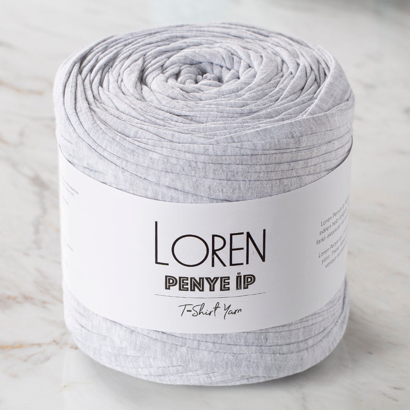 Loren T-shirt Yarn, Light Heather Grey – 24