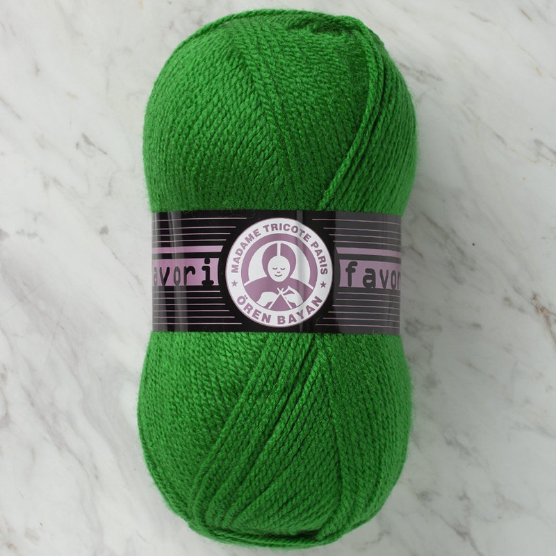Madame Tricote Paris Favori Knitting Yarn, Green – 120