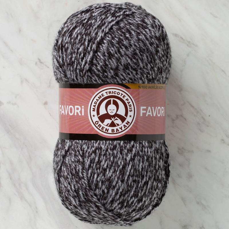 Madame Tricote Paris Favori Knitting Yarn, Heather Black – 300