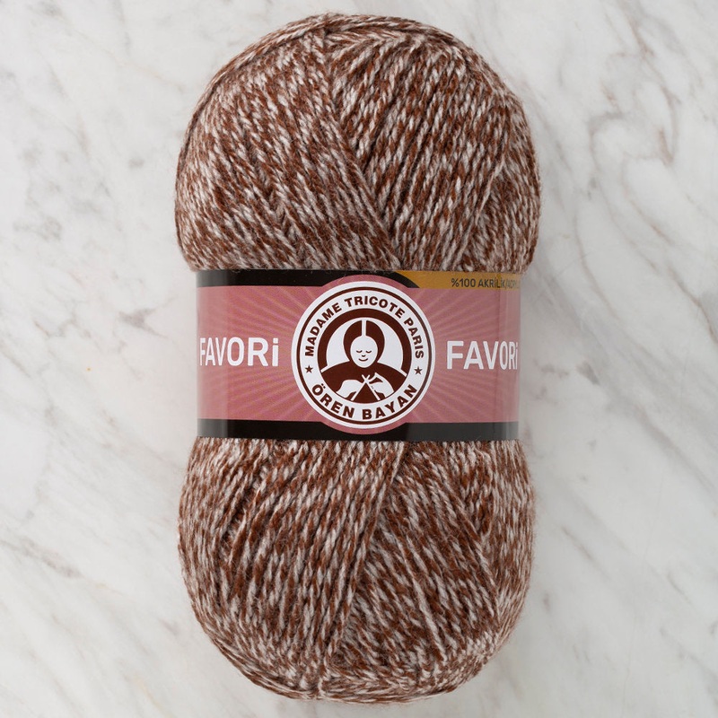 Madame Tricote Paris Favori Knitting Yarn, Heather Brown – 305