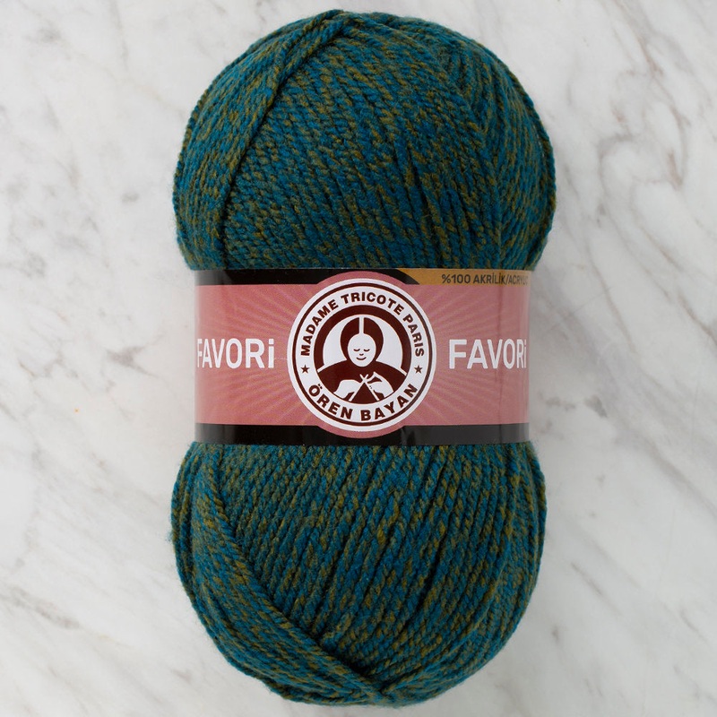 Madame Tricote Paris Favori Knitting Yarn, Heather Green – 304